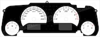 2007-2015 Jeep Wrangler Gauge Face