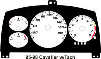 95-98 Cavalier with Tach Gauge Face