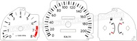 1996-1999 Hyundai Accent Gauge Face